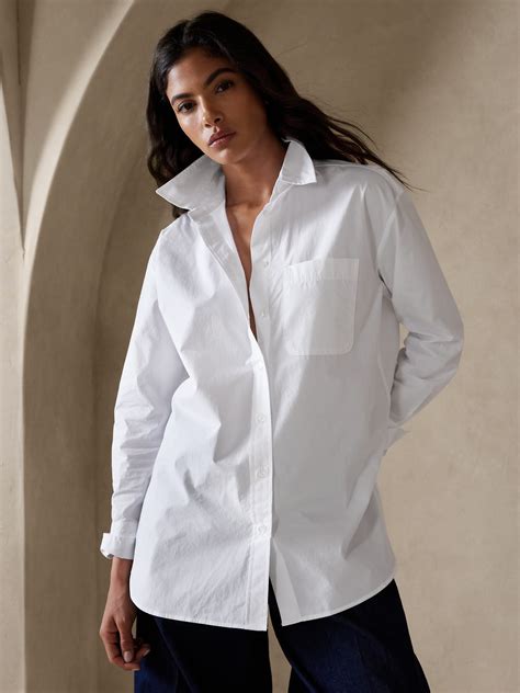 banana republic oversized poplin shirt|banana republic mens cashmere shirts.